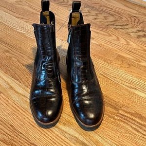 KINGSLEY ZAMBIA CROC SHORT RIDING BOOTS